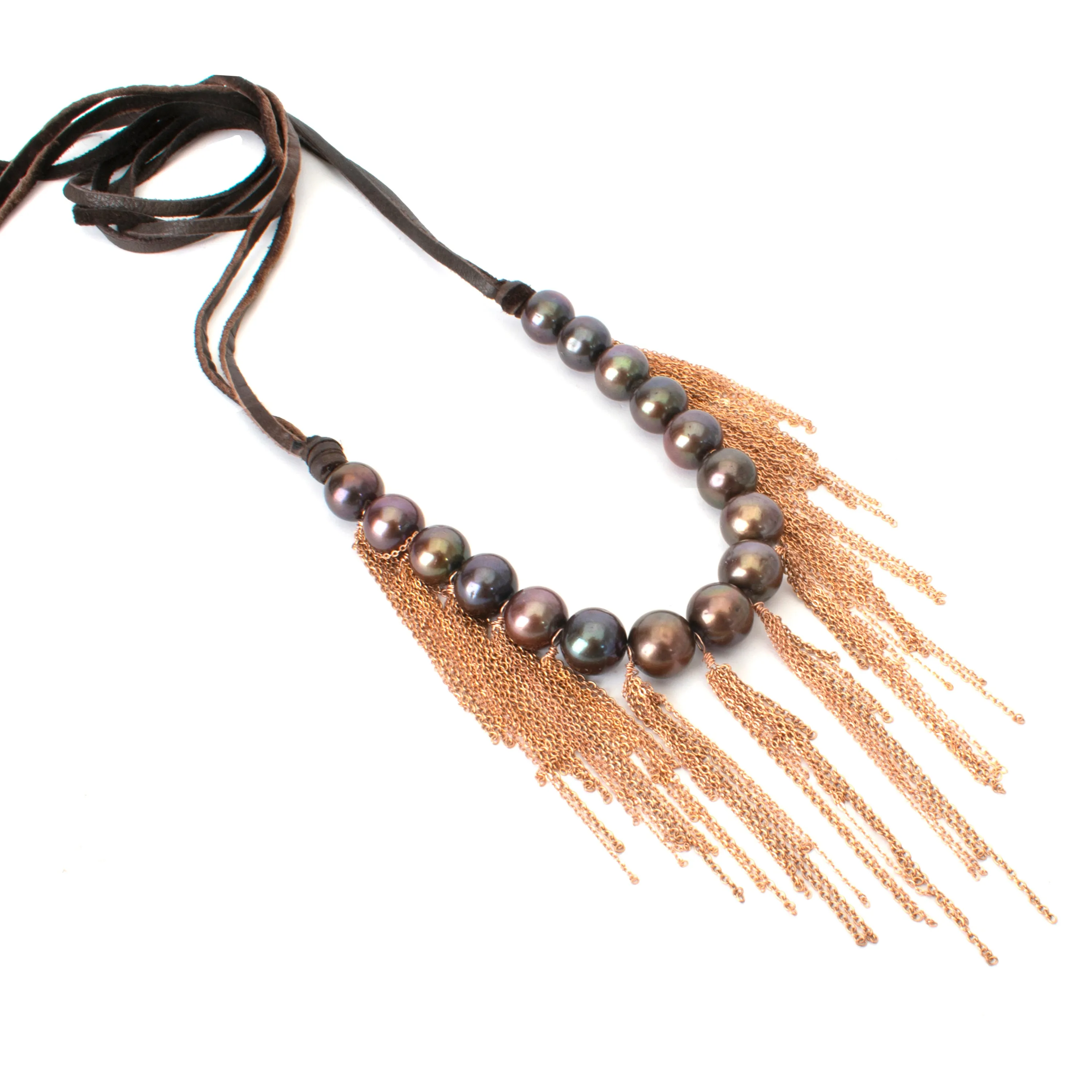 Leather Fringe Necklace