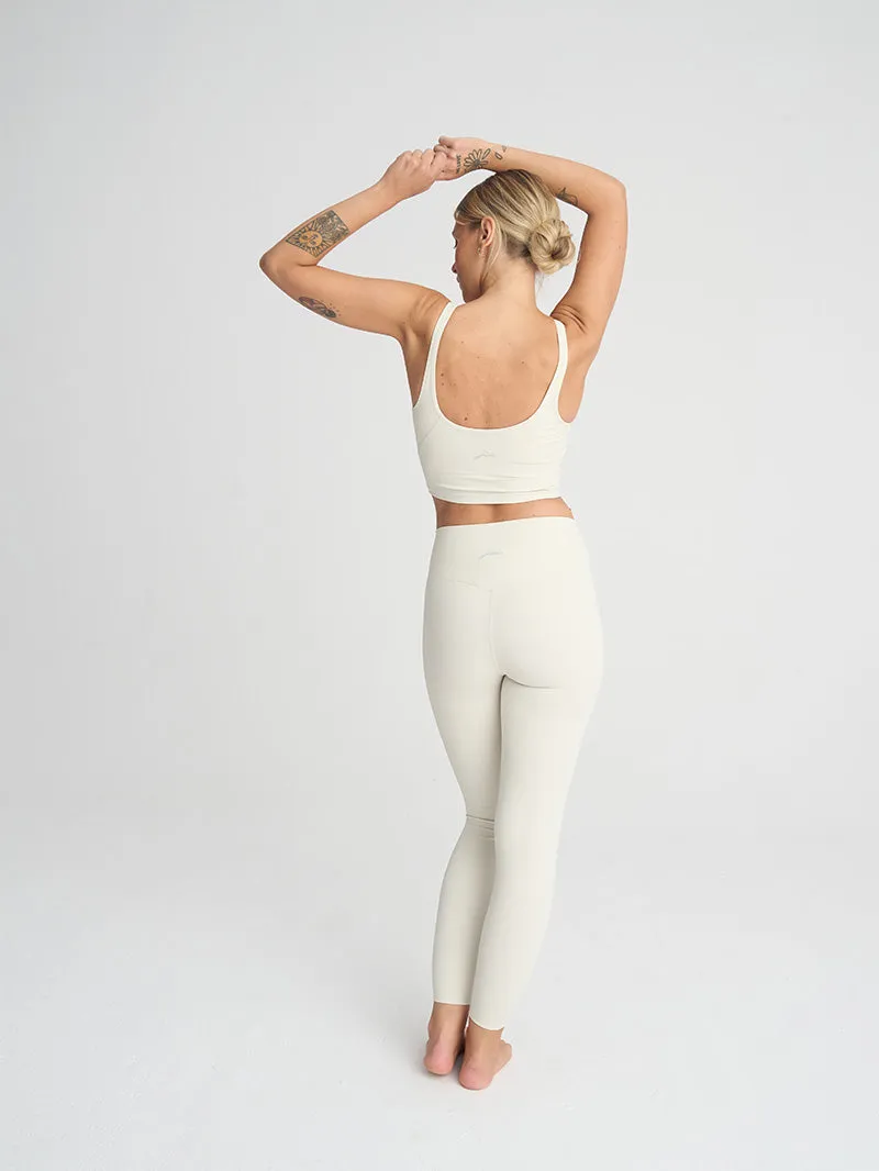 Legginsy do jogi 7/8, Oneness, ease™, Creamy White