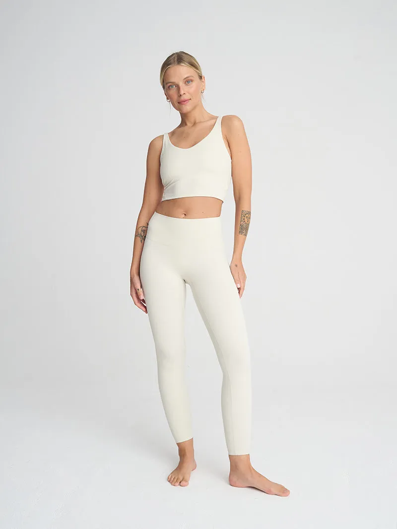 Legginsy do jogi 7/8, Oneness, ease™, Creamy White