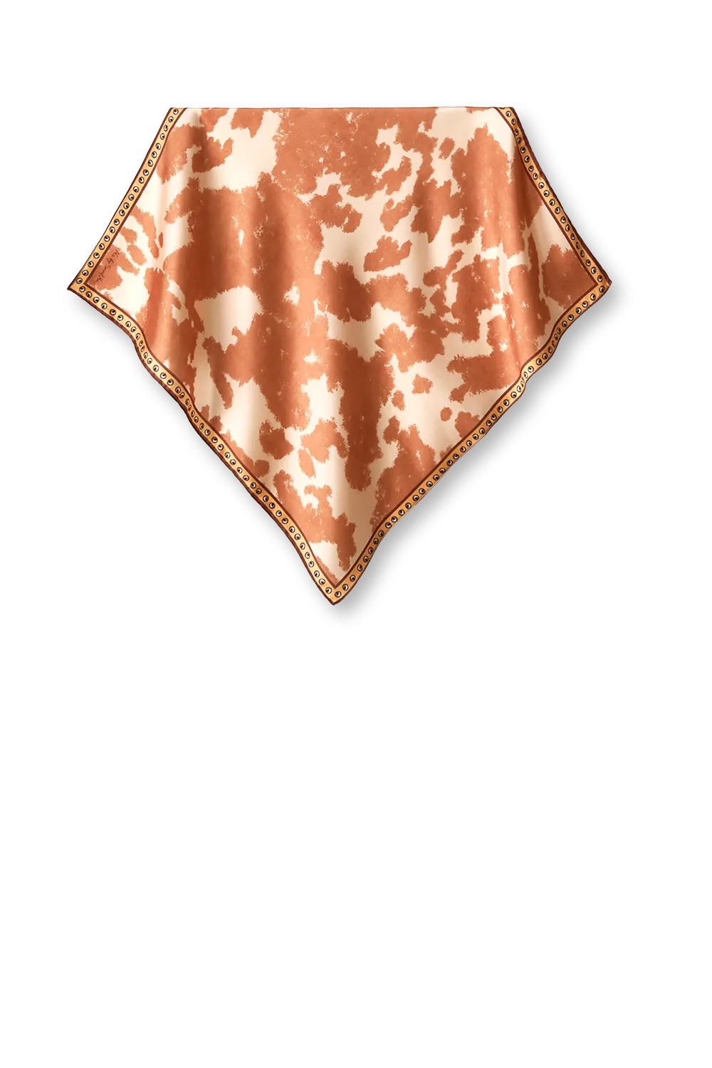 Lenço Cowprint em cetim de poliéster | 50x50cm