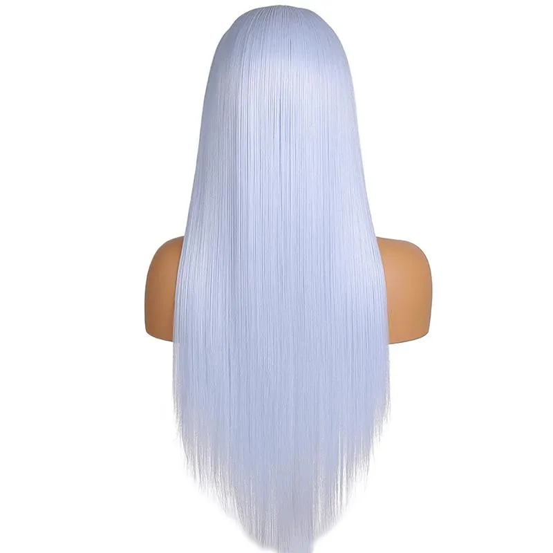 Light Blue Headband Wig Synthetic Hair
