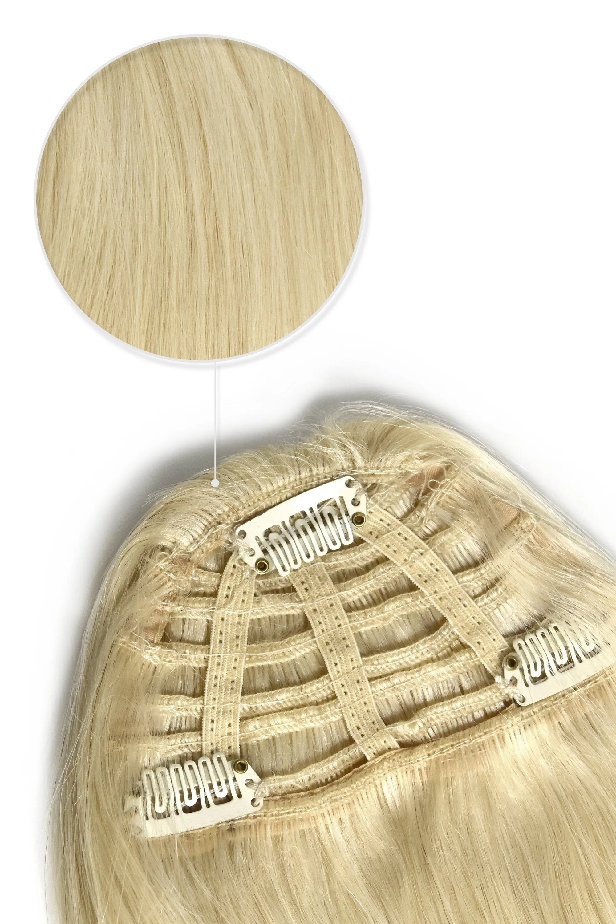 Lightest Blonde Clip In Fringe (#60)