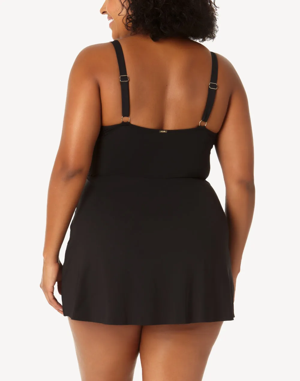 Live In Colour Plus Size Surplice Swimdress