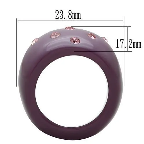 LO2386 Resin Ring with Synthetic in Multi Color