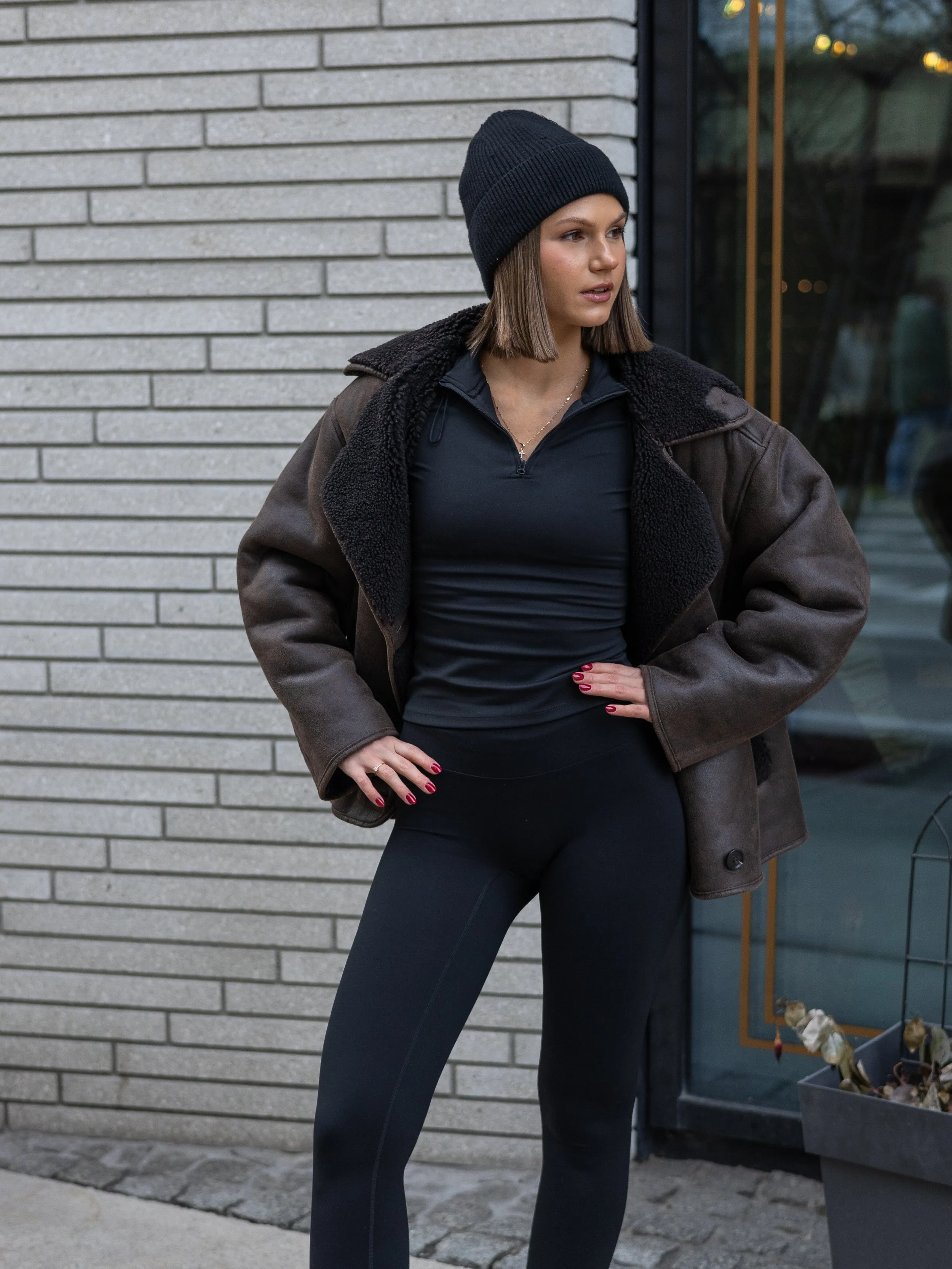 Longsleeve Motion z zamkiem, Black