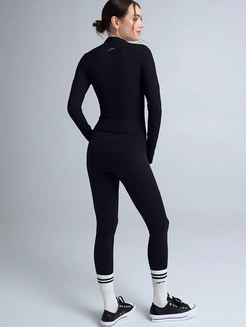 Longsleeve Motion z zamkiem, Black