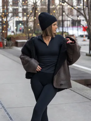 Longsleeve Motion z zamkiem, Black