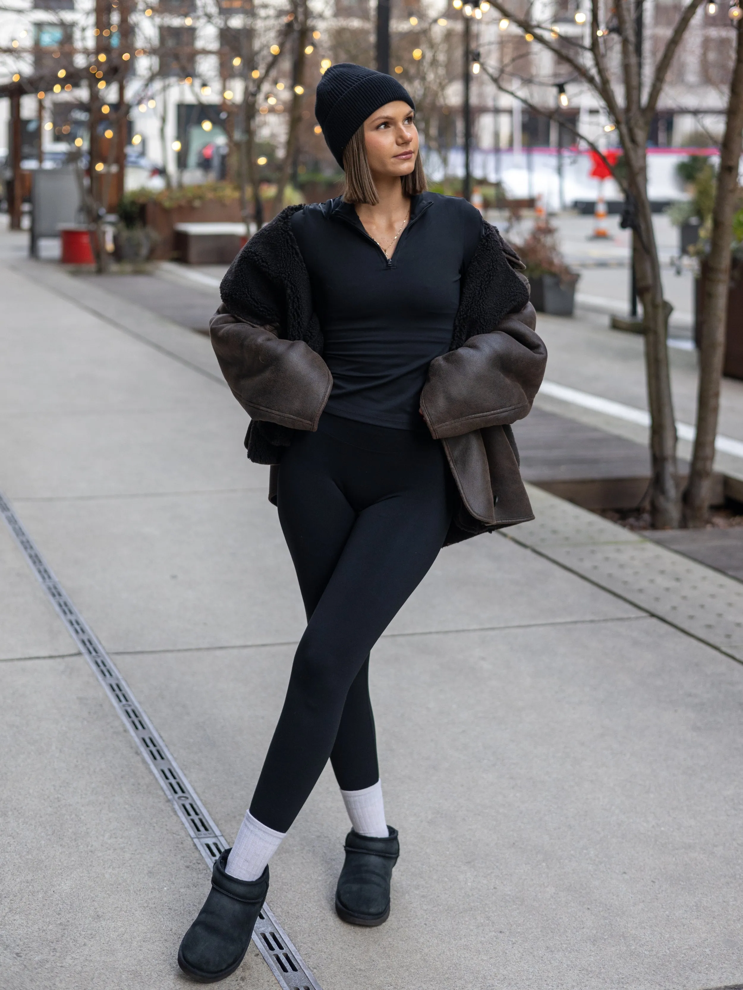 Longsleeve Motion z zamkiem, Black