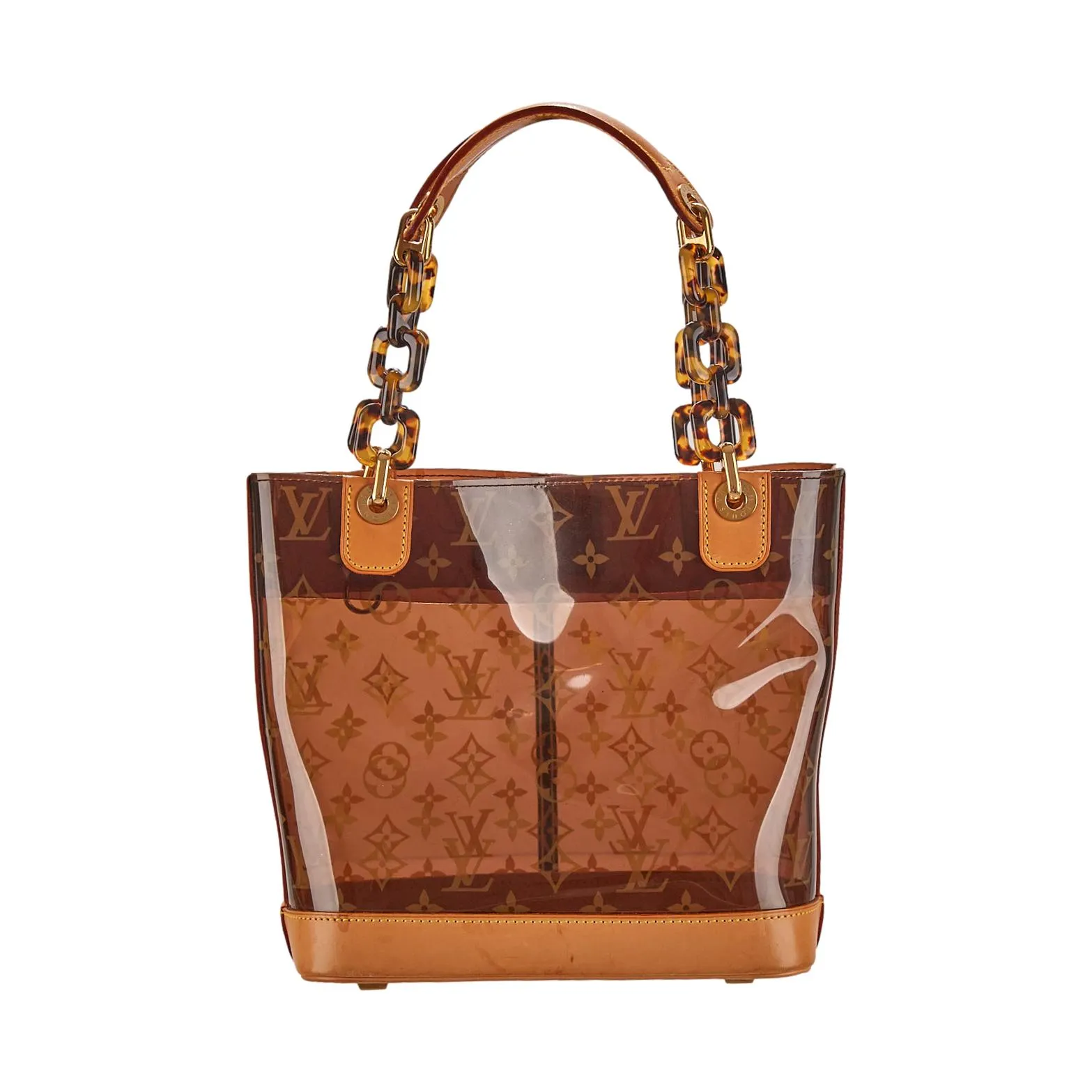 Louis Vuitton Brown Transparent Logo Shoulder Bag