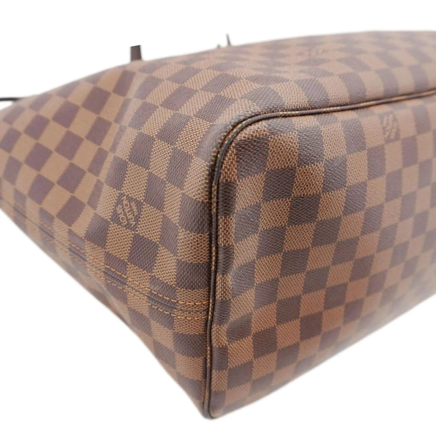 LOUIS VUITTON Neverfull GM Damier Ebene Tote Bag Brown