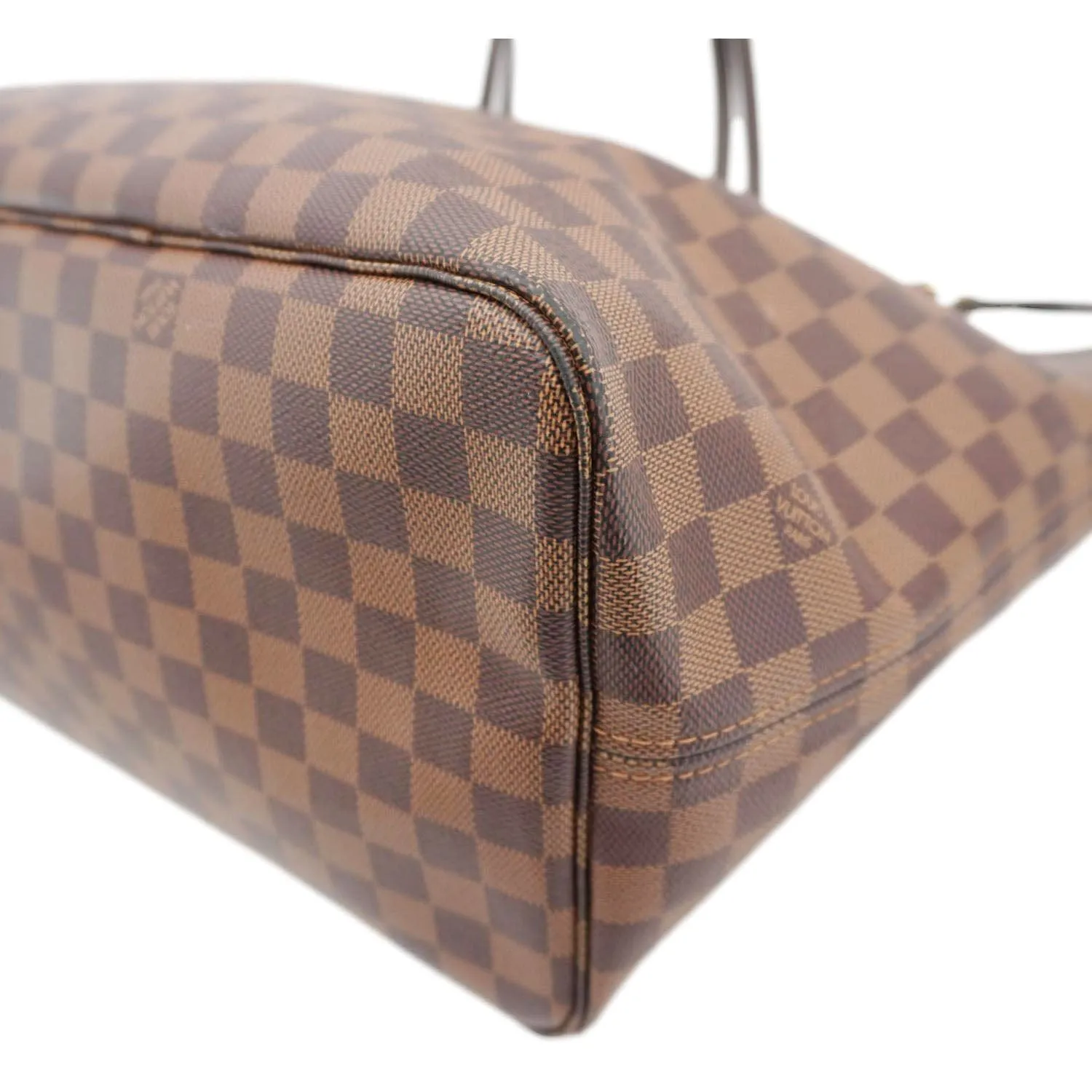 LOUIS VUITTON Neverfull GM Damier Ebene Tote Bag Brown