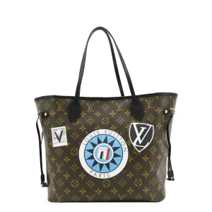 LOUIS VUITTON Neverfull My LV World Tour Monogram Canvas Tote Bag Brown