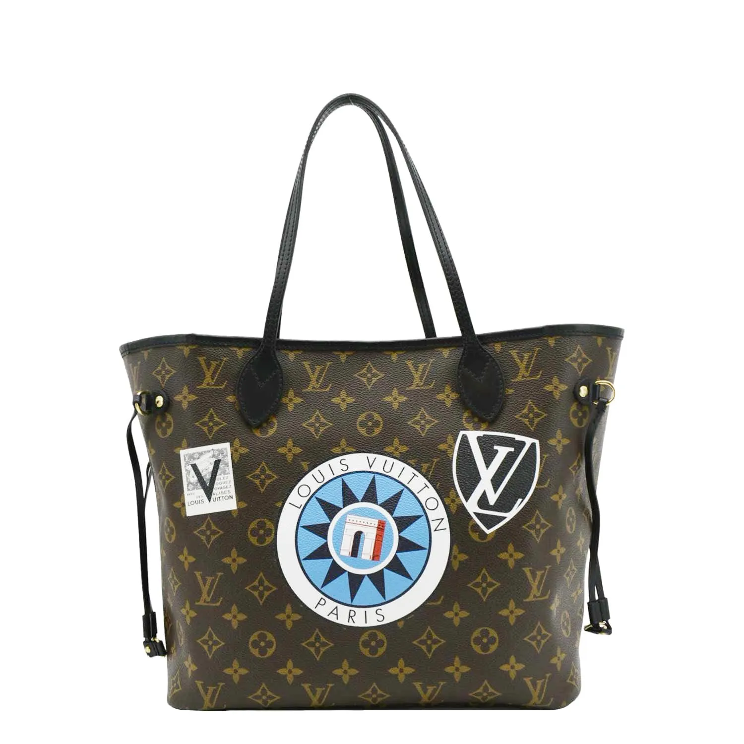 LOUIS VUITTON Neverfull My LV World Tour Monogram Canvas Tote Bag Brown