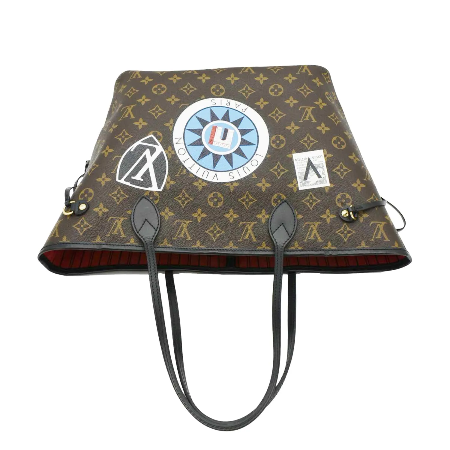 LOUIS VUITTON Neverfull My LV World Tour Monogram Canvas Tote Bag Brown