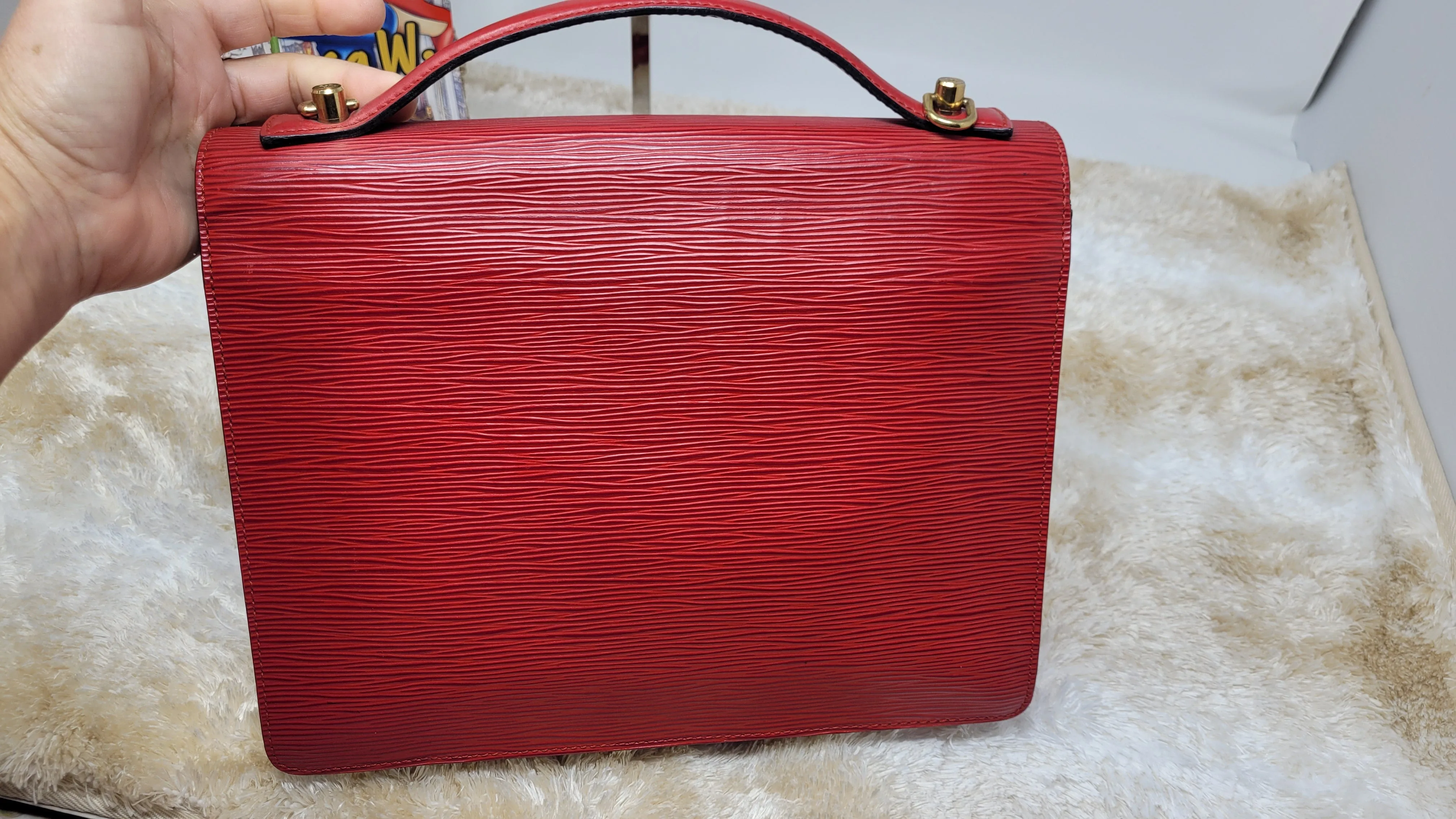 LOUIS VUITTON RED EPI MONCEAU CROSSBODY
