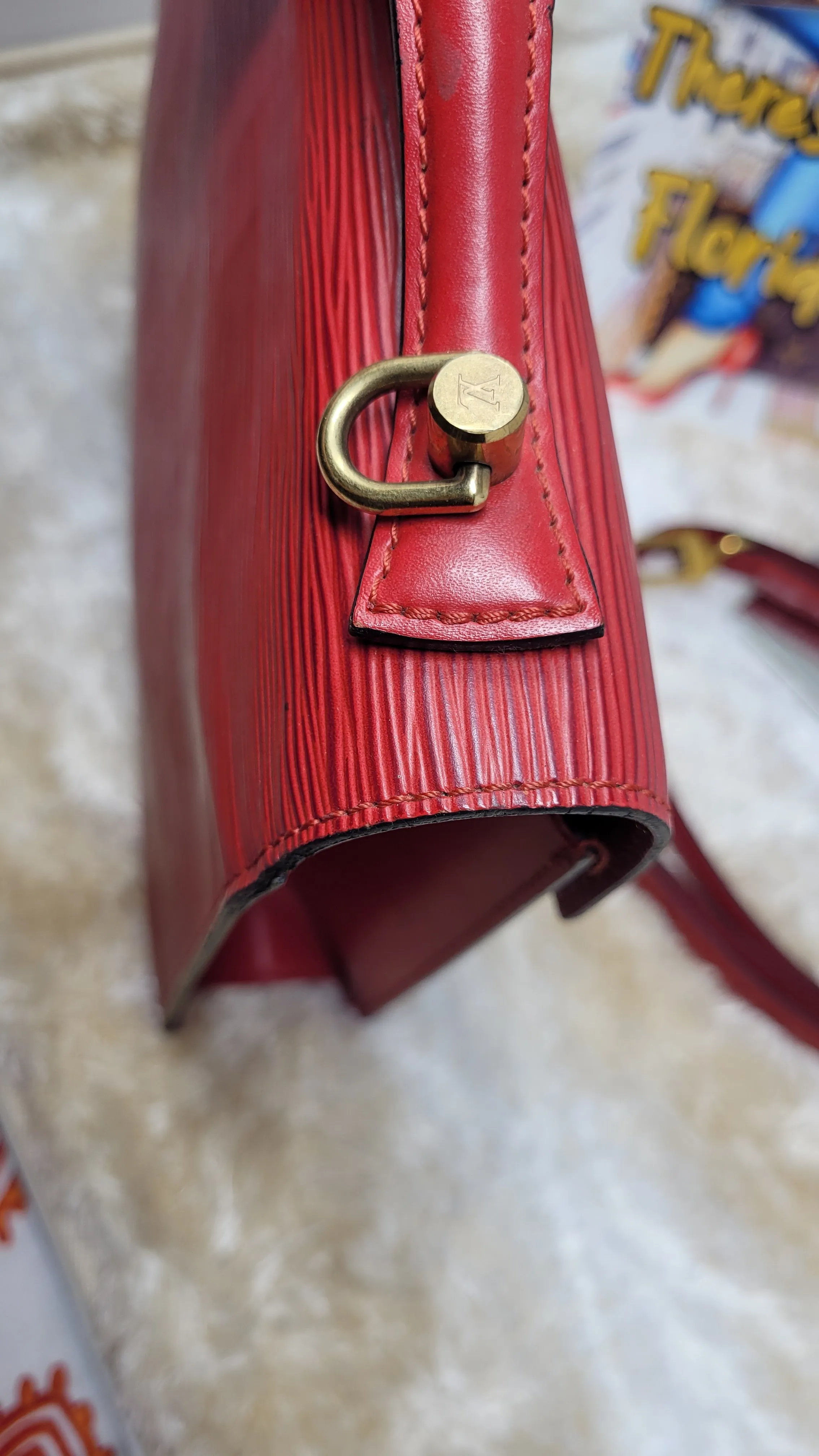 LOUIS VUITTON RED EPI MONCEAU CROSSBODY