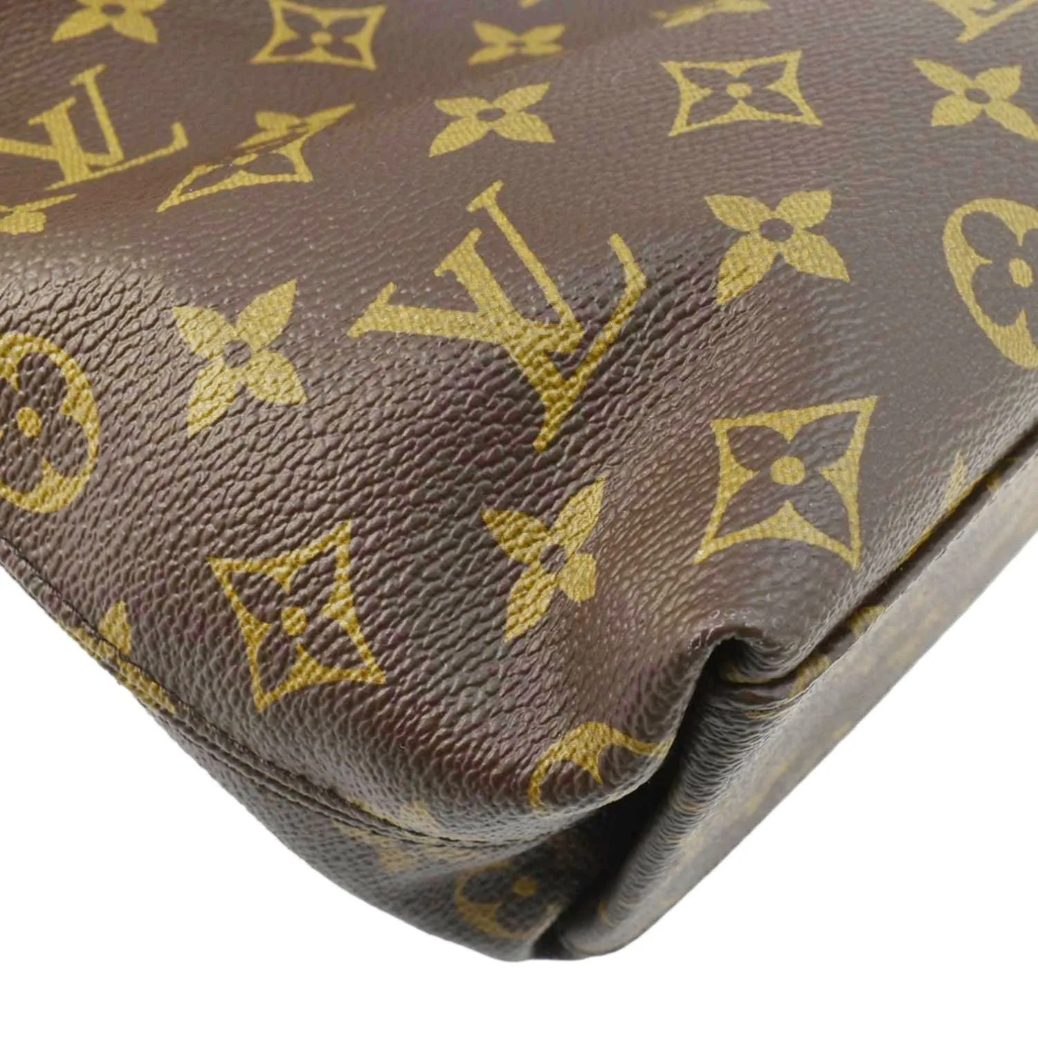 LOUIS VUITTON Tuileries Besace Monogram Canvas Shoulder Bag Navy Blue