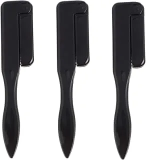 Lurrose 3pcs Foldable Eyebrow Combs Eyelash Extensions Combs Brow Eyelash Grooming Brushes Stainless Steel Lash and Brow Makeup Brushes