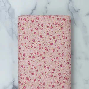 Madeline - Small roses on pink background