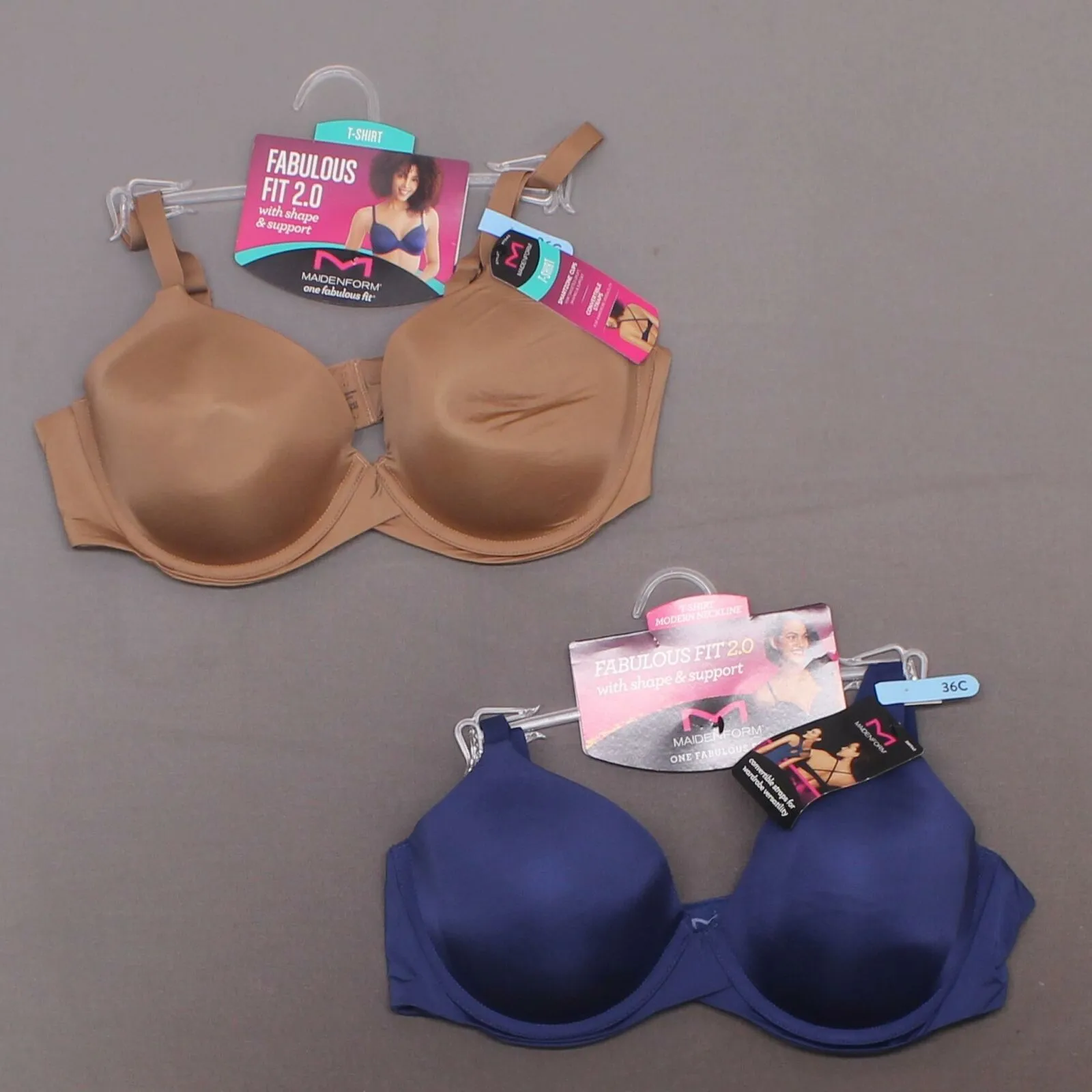 Maidenform 2 Pack One Fab Fit Demi T-Shirt Bras