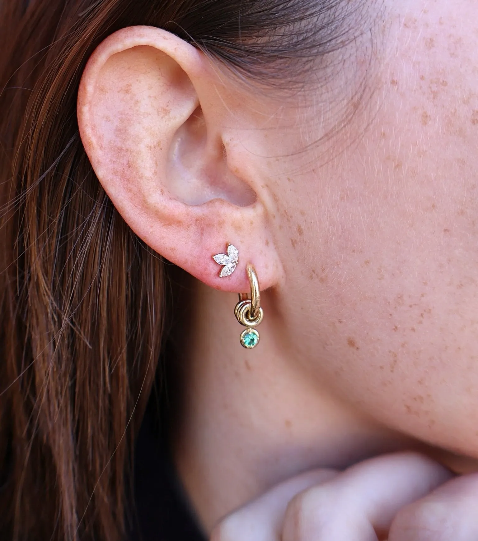 Marquis Diamond Cluster Studs