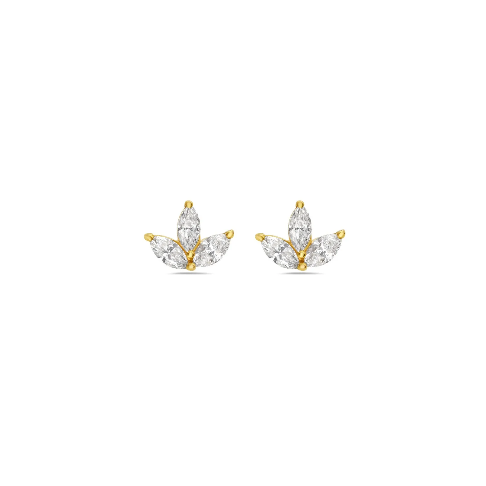Marquis Diamond Cluster Studs