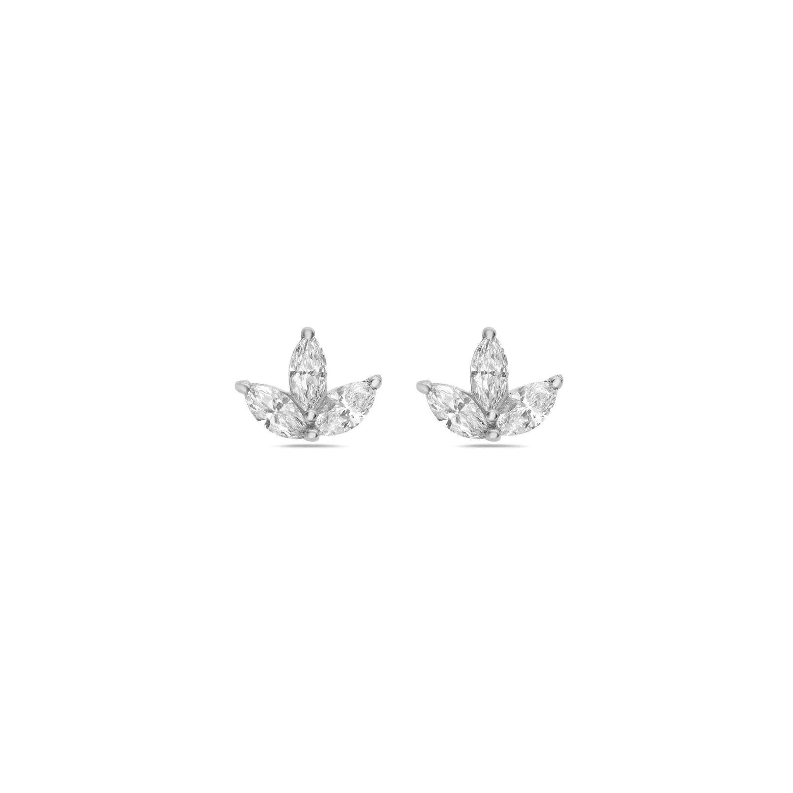 Marquis Diamond Cluster Studs