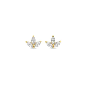 Marquis Diamond Cluster Studs