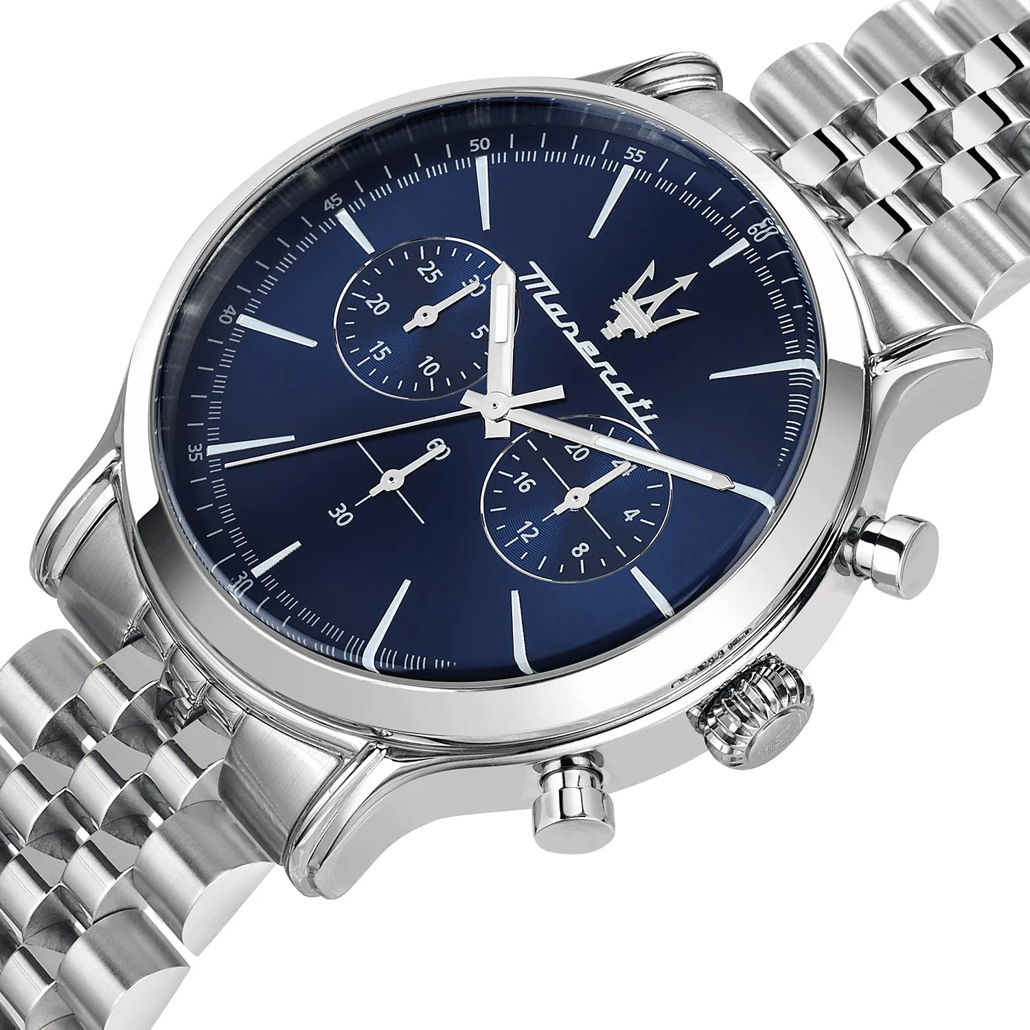 Maserati EPOCA 42MM CHR BLUE DIAL BR SS