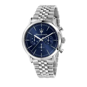 Maserati EPOCA 42MM CHR BLUE DIAL BR SS