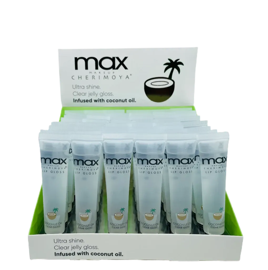 MAX Makeup Cherimoya® Lip Gloss -Set of 6 (COCONUT)