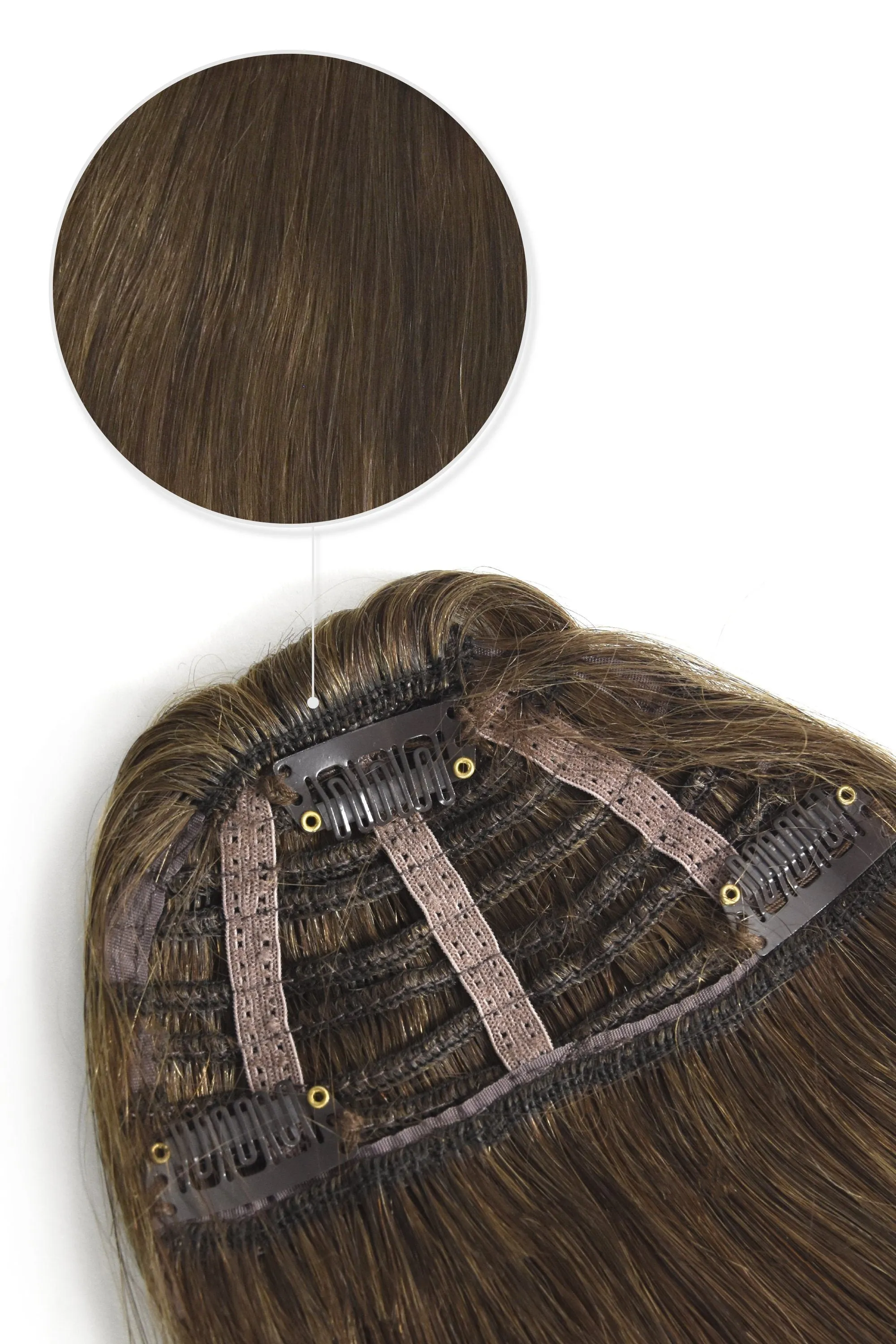 Medium Ash Brown Clip In Fringe (#8)