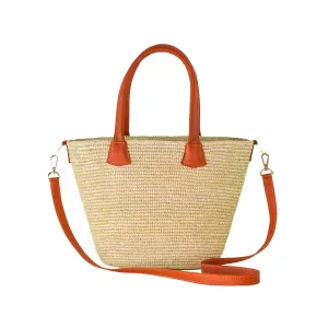 Medium Basket With Leather Handles