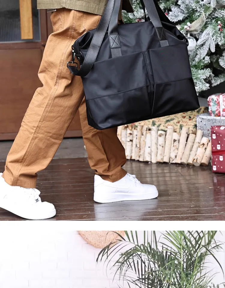 Mens Leather Nylon Tote Bag Nylon Crossbody Bag Mens Nylon Shoulder Bag Nylon Handbags Shoulder Bag