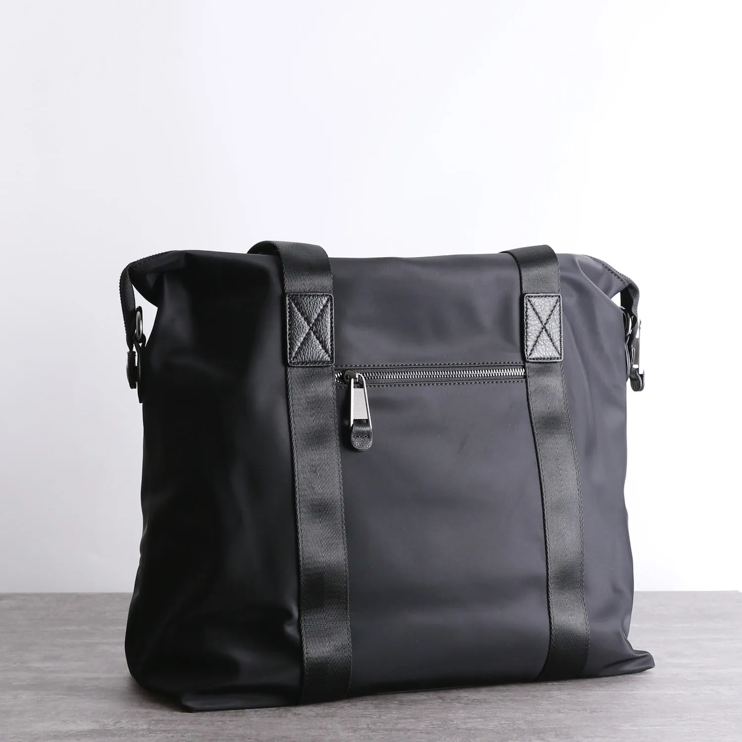 Mens Leather Nylon Tote Bag Nylon Crossbody Bag Mens Nylon Shoulder Bag Nylon Handbags Shoulder Bag