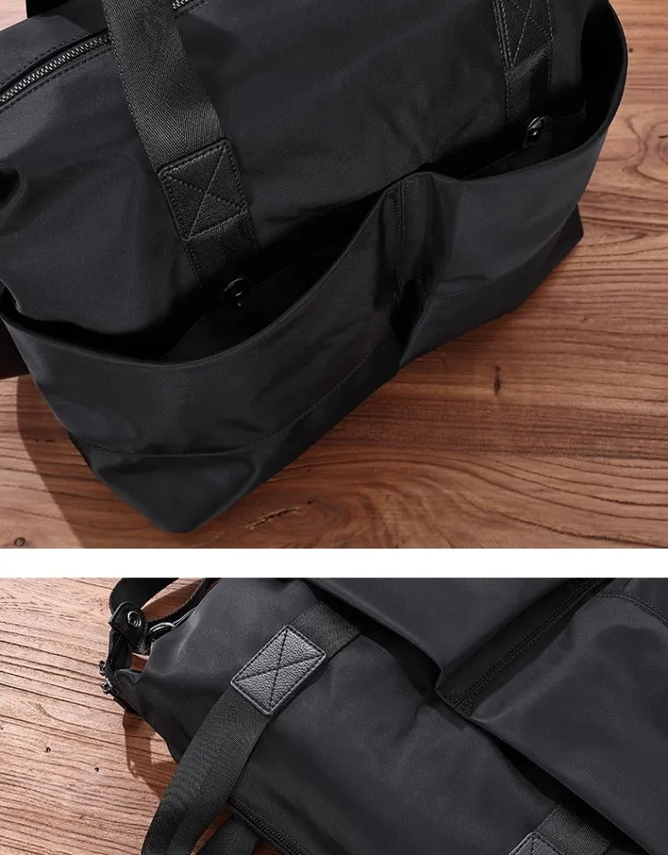 Mens Leather Nylon Tote Bag Nylon Crossbody Bag Mens Nylon Shoulder Bag Nylon Handbags Shoulder Bag