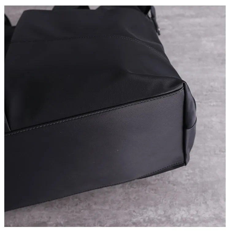 Mens Leather Nylon Tote Bag Nylon Crossbody Bag Mens Nylon Shoulder Bag Nylon Handbags Shoulder Bag