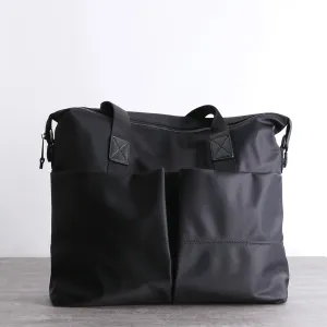 Mens Leather Nylon Tote Bag Nylon Crossbody Bag Mens Nylon Shoulder Bag Nylon Handbags Shoulder Bag