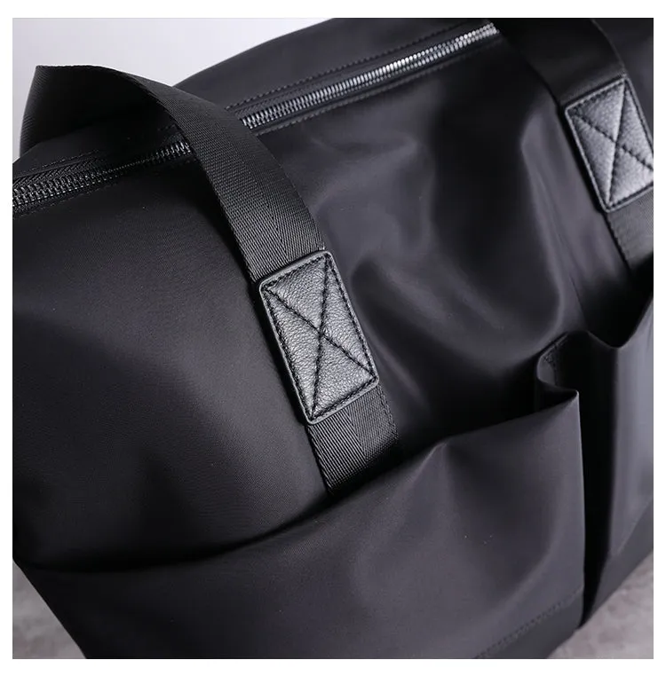 Mens Leather Nylon Tote Bag Nylon Crossbody Bag Mens Nylon Shoulder Bag Nylon Handbags Shoulder Bag