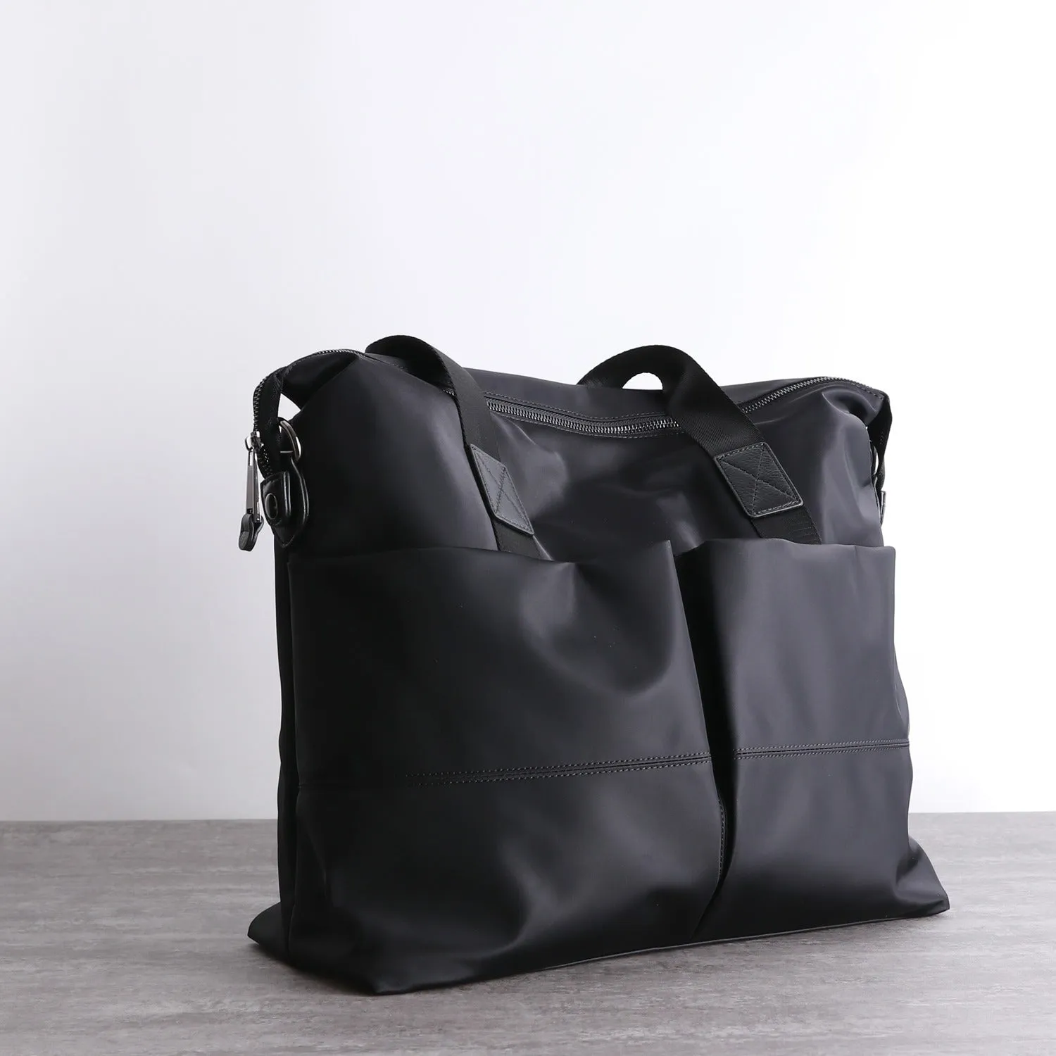Mens Leather Nylon Tote Bag Nylon Crossbody Bag Mens Nylon Shoulder Bag Nylon Handbags Shoulder Bag