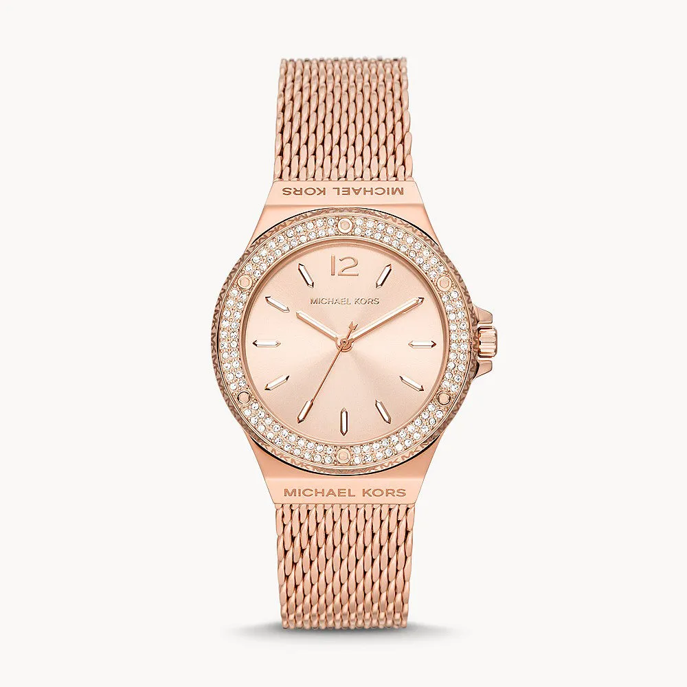 Michael Kors Lennox Rose Gold Stainless Steel Women's Watch - MK7336