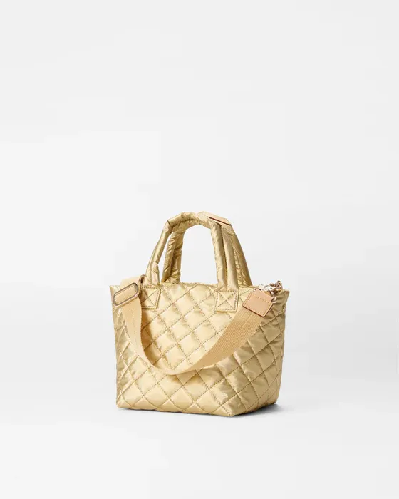 Micro Metro Tote Deluxe | Light Gold Pearl Metallic