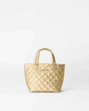 Micro Metro Tote Deluxe | Light Gold Pearl Metallic