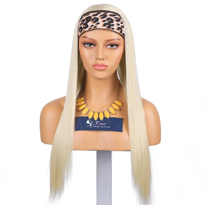 Mildwild Blonde Headband Wig Synthetic Hair For Gym 613#-2