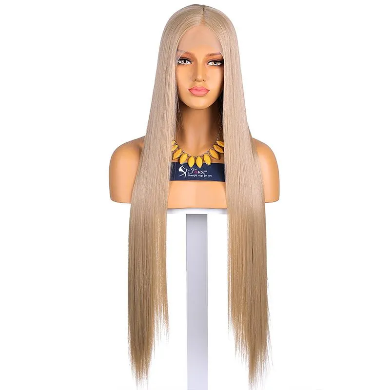 Mildwild T Part Synthetic Lace Wigs Straight Hair 103#