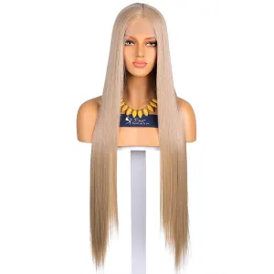 Mildwild T Part Synthetic Lace Wigs Straight Hair 103#