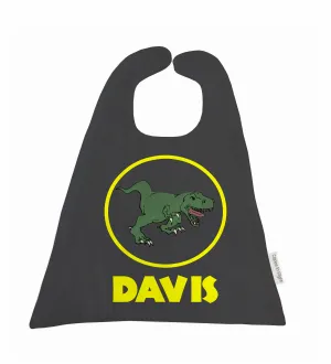 Mini Dinosaur in Yellow Circle on Grey