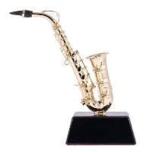 Mini Gold Sax on Stand