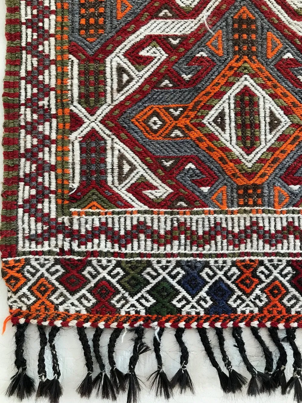 Mini Mersin Mut Cicim Kilim Rug 27"x56"