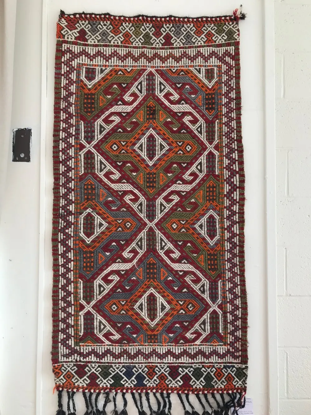 Mini Mersin Mut Cicim Kilim Rug 27"x56"